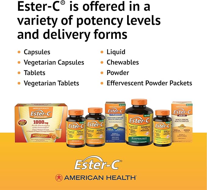 American Health Ester-Vitamin C with Citrus Bioflavonoids 500 Milligrams 240 Capsules