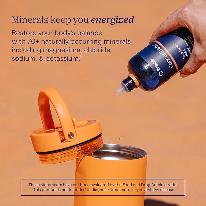 Trace Minerals ConcenTrace Trace Mineral Drops | Supports Energy Digestion Bone Health &amp Hydration 70+ Ionic Trace Minerals w/Magnesium Chloride &amp Potassium | Keto Vegan &amp Non-GMO | 9