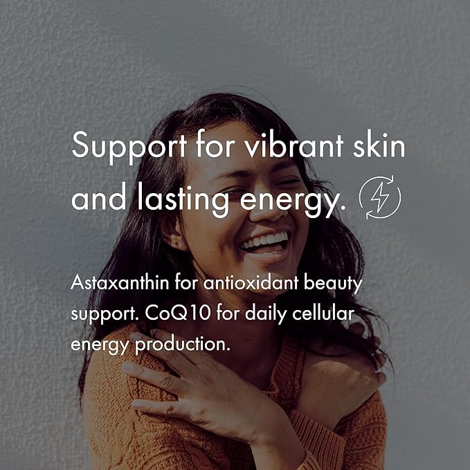 NAOMI Extra Strength Astaxanthin + CoQ10 Fat-Soluble Antioxidants Cardiovascular Support Increased Energy Immune and Cognitive Function Restore Depleted CoQ10 High Absorption 30-Day Supply