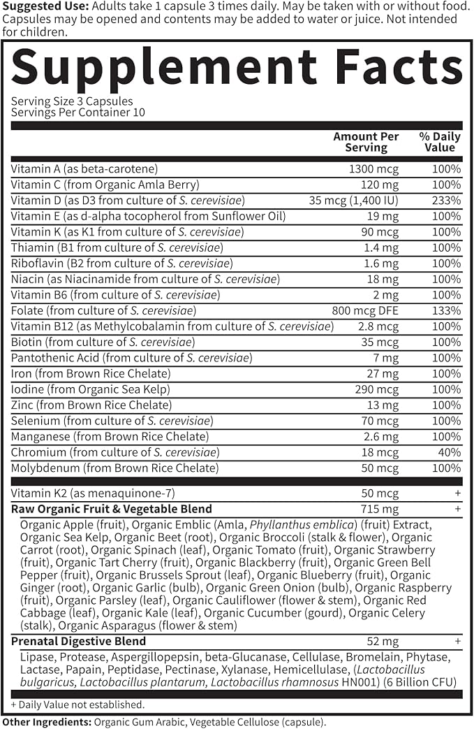 Garden Of Life Raw Vitamin Code Prenatal 90 Organic 90 Count