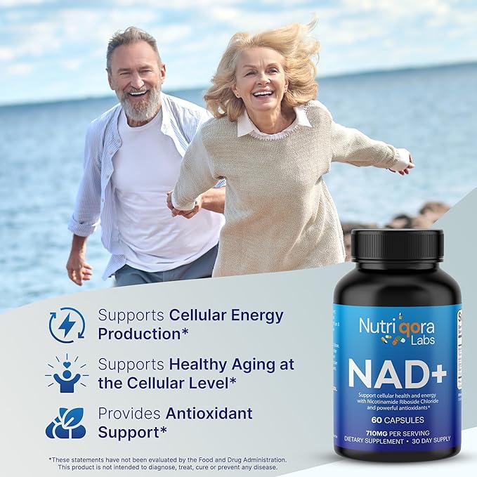 NAD Resveratrol Supplement | 710mg for Cellular Energy &amp Support | NAD Supplement Promote Overall Wellness &amp Vitality | 60 Capsules (30 Servings) for Men &amp Women