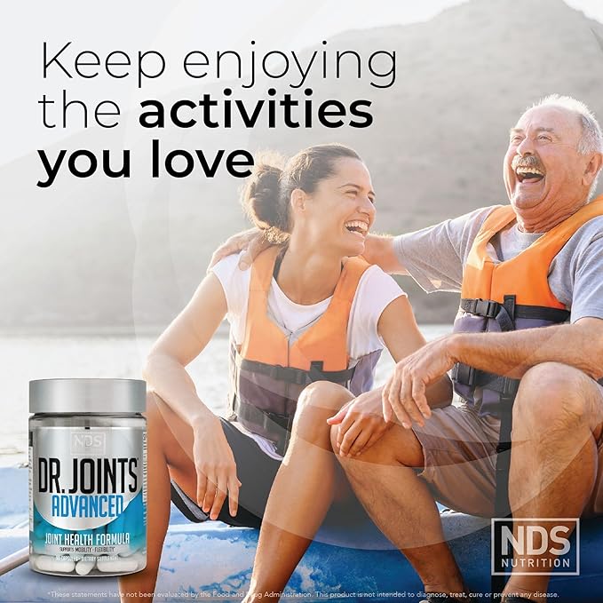 Dr. Joints NDS Nutrition Advanced - Joint Health Formula with FruiteX-B Glucosamine &amp Chondroitin - Improved Mobility &amp Flexibility - 90 Capsules