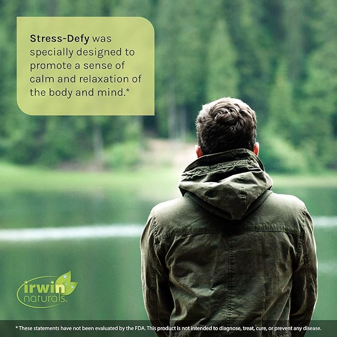 Irwin Naturals Stress-Defy Mood Support – 84 Liquid Soft-Gels – Calm Balance &amp Emotional Wellness