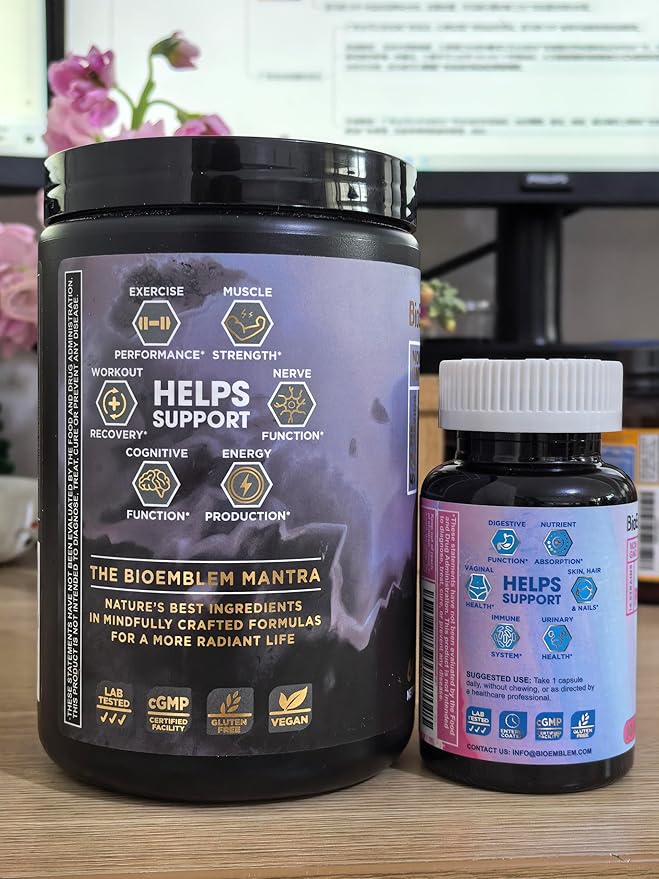 BioEmblem Beauty Probiotics for Women and Creatine Monohydrate Powder
