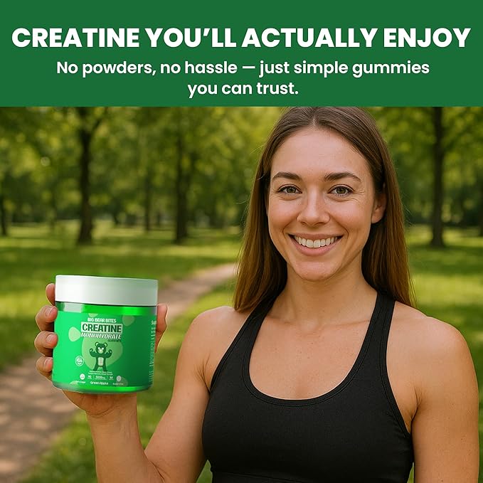 Creatine Monohydrate Gummies Bundle – Peach &amp Green Apple | 5000mg Per Serving | Sugar-Free Gluten-Free &amp Halal | 180 Gummies Total (2 x 90 Count) | for Men &amp Women