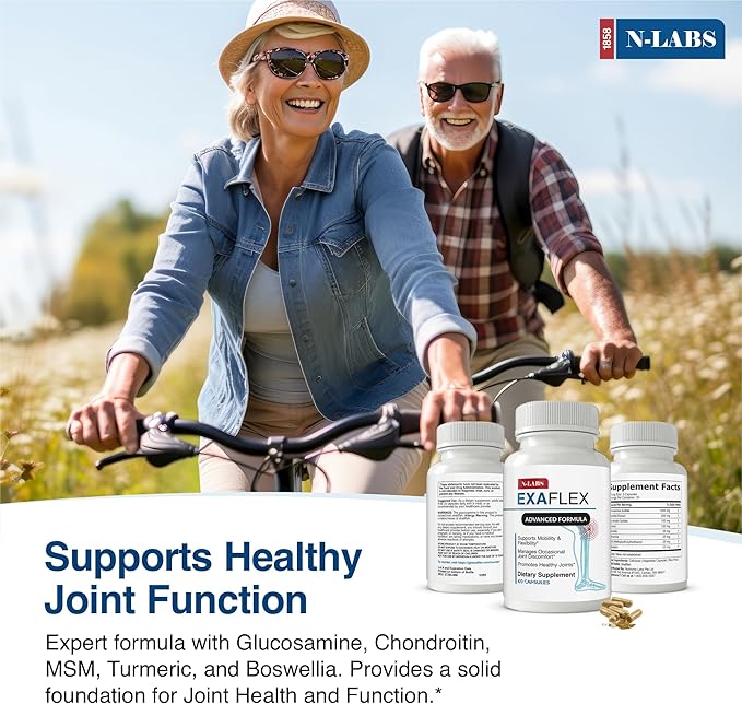 N-Labs Joint Support Bundle – Supports Mobility &amp Flexibility – ExaFlex &amp Flexafen for Joint Comfort &amp Strength – 60 Capsules 30 Capsules