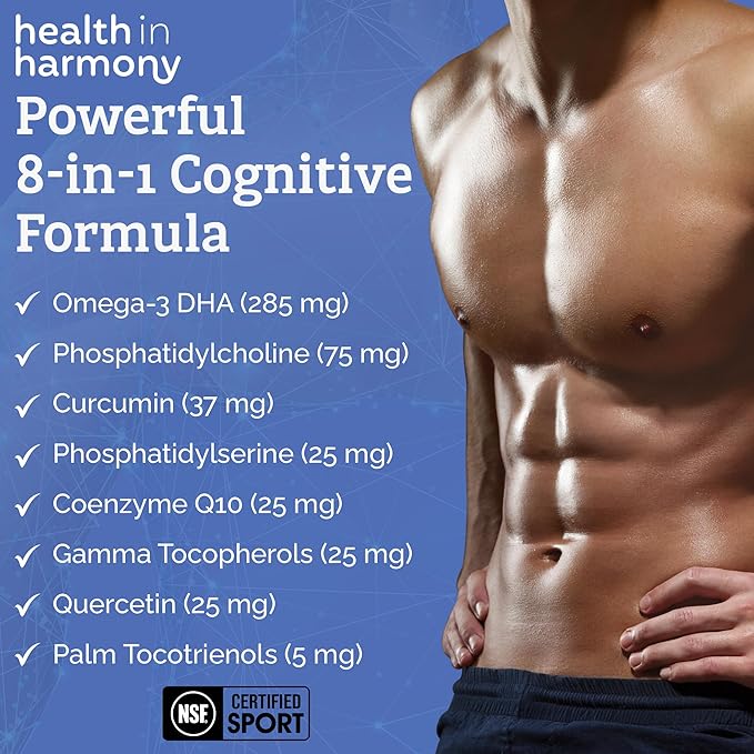 Everyday Full Focus - 8 Super Antioxidants for Cognitive Support (Omega-3 DHA Phosphatidylcholine &amp Phosphatidylserine) &amp utilizes VESIsorb® (60 ct)