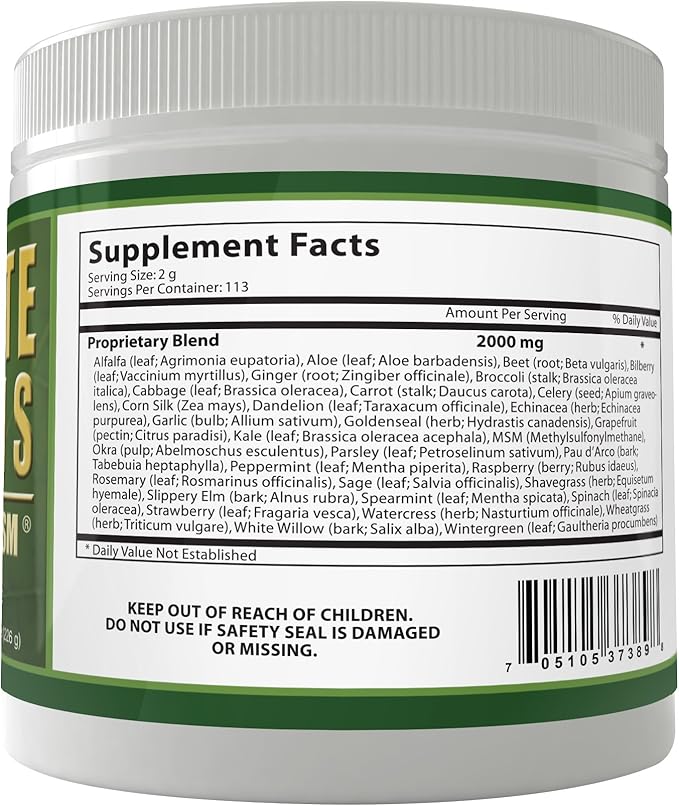 Daily Health Ultimate Greens Powder Immune Support Vegan Friendly Vegetable Alkalize Drink NO GMO Gluten Soy Free 8oz 3 Pack