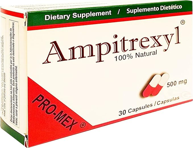 Ampitrexyl 500mg x 6 Pack - Herbal Immune Support Supplement Promex Ampitrexyl 30 Capsules Each (180 Capsules Total)
