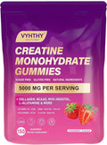 Creatine Monohydrate Gummies – with Collagen BCAAs L-Glutamine Biotin Zinc Vitamin D3 &amp Hyaluronic Acid – Daily Pre &amp Post Workout Recovery Sugar-Free（150 Gummies）