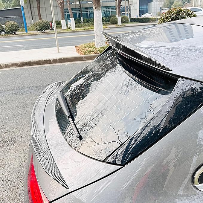 Roof+Rear Trunk Spoiler Wing for Benz CLA Class X118 CLA35/45 AMG 2019-2023 Black