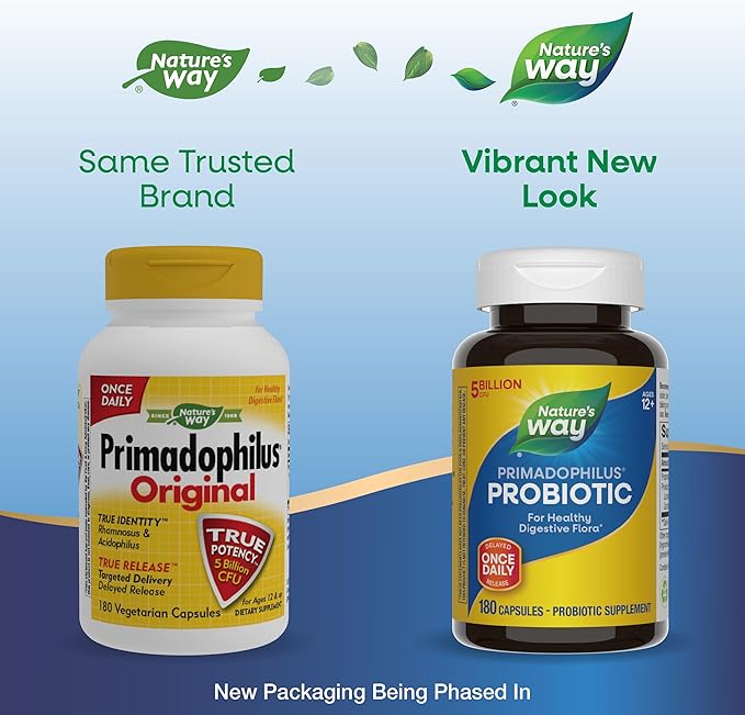 Nature's Way Primadophilus Original 5 Billion CFU 180 Capsules (2 Pack)