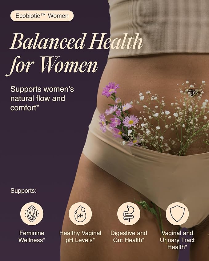 Women's Probiotic for PH Balance Urinary Tract &amp Gut Health – Vaginal Probiotics for Women with Prebiotics Lactobacillus Acidophilus &amp Crispatus Natural Cranberry &amp Herbs | 120 Vegan Ca