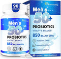 Probiotics for Men Advanced 50+ Mens Probiotic Comprehensive Gut &amp Energy Support with 850 Billion CFU 1800mg Prebiotics Fiber – Tailored Wellness mens probiotics for gut health over 50 90 Cap