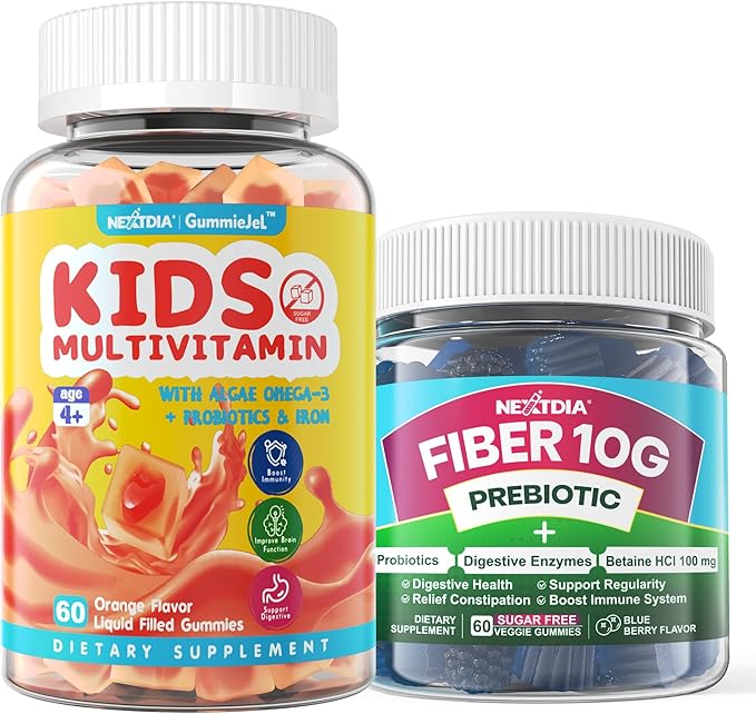 Nextdia Kids Multivitamin Gummeis + Fiber Gummies for Adults
