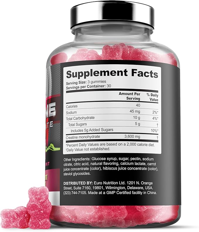 Muscle Gummy Bundle - Creatine Monohydrate Gummies &amp Testo Gummies for Men - Advanced Bundle