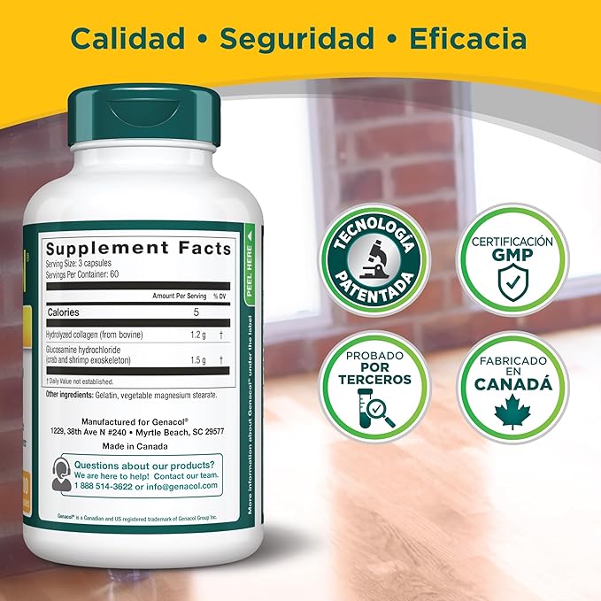 Genacol Plus – Glucosamine and Collagen Joint Supplement Lubricates Protects and Maintains Heathy Joints Relieves Joint Discomfort Plus 180 Capsules (60-Day Supply)