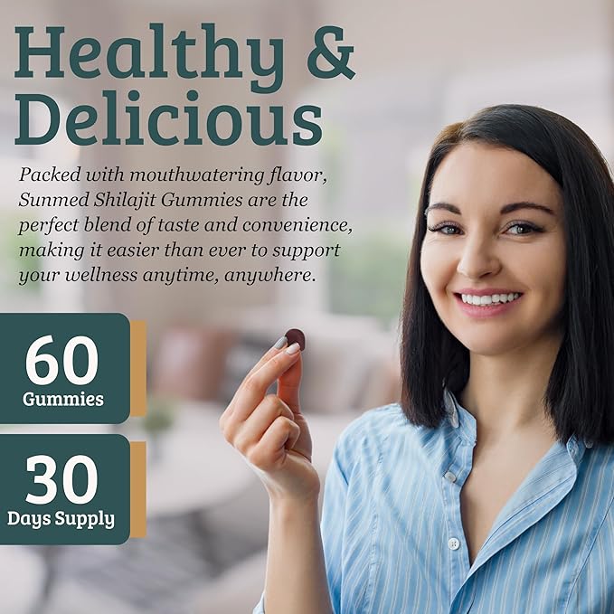 Peak Vitality Himalayan Shilajit Gummies for Strength Energy &amp Optimal Health – Sugar-Free Vegan All-Natural – Cognitive Focus Recovery Immunity – Watermelon Flavor 60ct