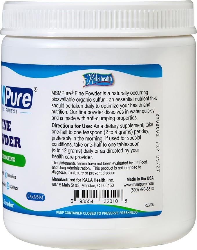 KALA HEALTH MSMPure Starter Bundle with MSM Fine Powder 1lb MSM Muscle &amp Joint Cream 2oz and MSM Gel with Organic Aloe 8oz