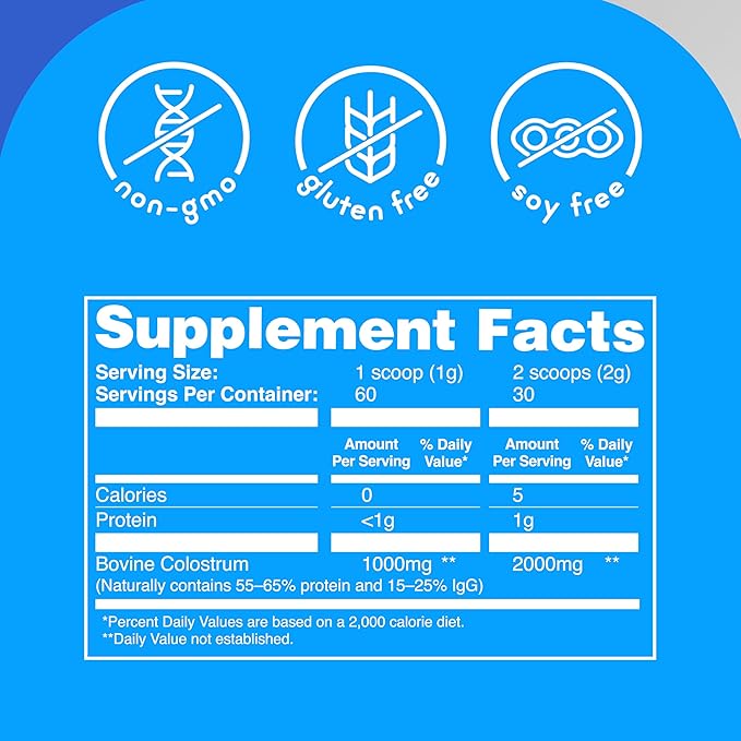 Zena Nutrition Liquid Collagen Peptides and Biotin Mixed Berry 20.3 Fl Oz + Pure Colostrum Powder 2000mg Supplement Supports Immune and Digestive Health