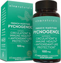 Viva Naturals Pycnogenol - 100mg French Maritime Pine Bark Extract – Supports Circulation Antioxidant-Like Activity Joints &amp Immune Health and Function – 60 Veggie Capsules