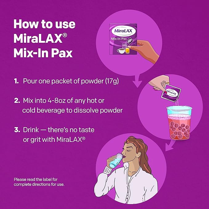 MiraLAX Laxative Powder Packets 10.0 ea. (Quantity of 5)