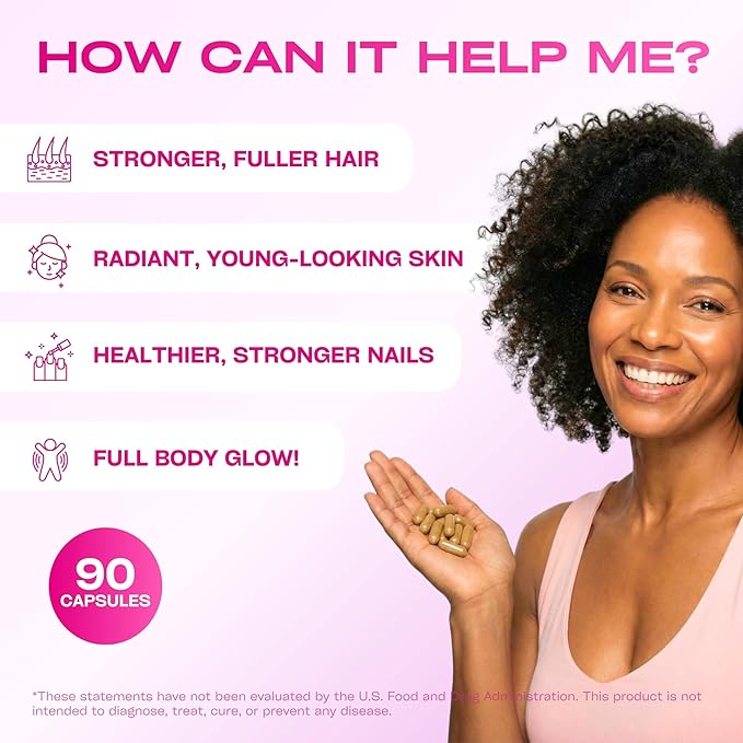 GOBIOTIX Hair Skin and Nails Multivitamin for Women - 10000mcg Biotin Hyaluronic Acid &amp MSM - 28 Vitamins with Folate &amp Iron - Hair Growth Nail Growth - 2-Pack 180 Capsules