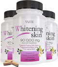 VAITE Glutathione Whitening Pills - Dark Spots &amp Acne Scar Remover - 90000mg - Vegan Skin Bleaching Pills with Anti-Aging &amp Antioxidant Effect - 120 Capsules (3 Pack)