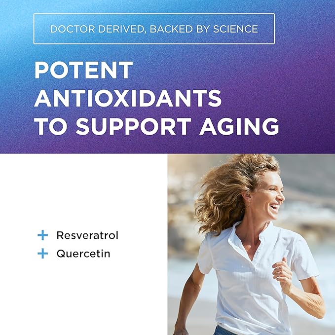 DR. EMIL NUTRITION Resveratrol Supplement - Healthy Aging Supplement with 500mg Resveratrol and 100mg Quercetin - Supports Normal Cellular &amp Cognitive Health Twin Pack