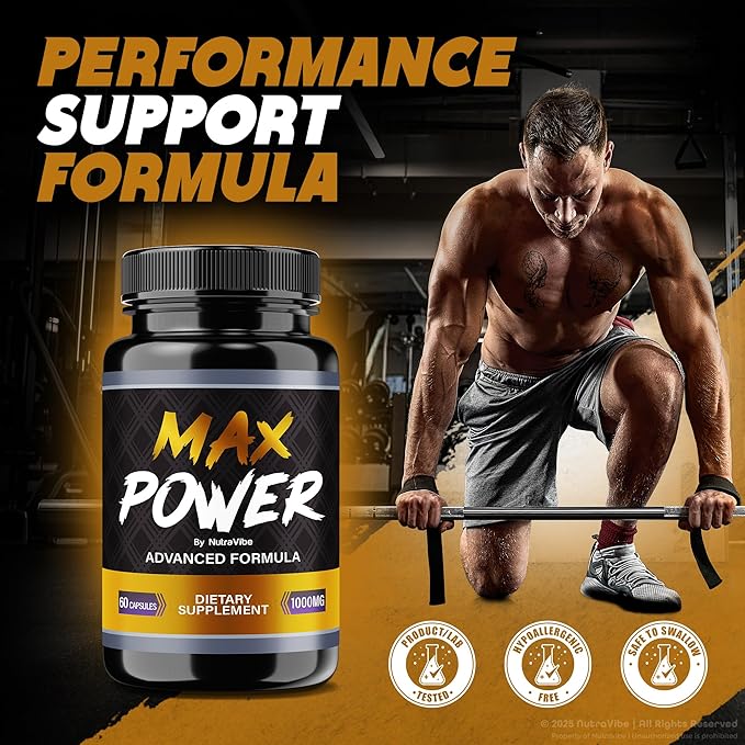 (3 Pack) Max Power Capsules – MaxPower Powerful Formula with Natural Ingredients for Stamina Energy &amp Daily Performance | Easy-to-Swallow Pills Official Reviews 90 Day Supply (180 Capsules)
