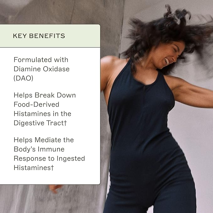 Amy Myers MD Histazyme - Diamine Oxidase Dao Enzyme Supplement Histamine Blocker to Support Healthy Digestion Food Derived Histamine Intolerance (HI) - 60 Capsules - Bottle