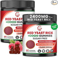 Red Yeast Rice with Coq10 Gummies Red Yeast Rice 2400 mg with CoQ10 200 mg for Cholesterol Support Heart Health Supplement Sugar Free Non-GMO Vegan – 120 Counts