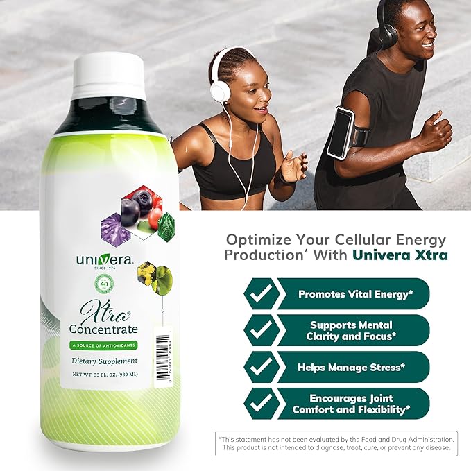 Xtra Concentrate Vitamin B Complex Vital Energy 15 All-Natural Ingredients Supports Stress Management and Joint Health Enhanced Antioxidant Protection Liquid 30-Day Supply 33oz Bottle
