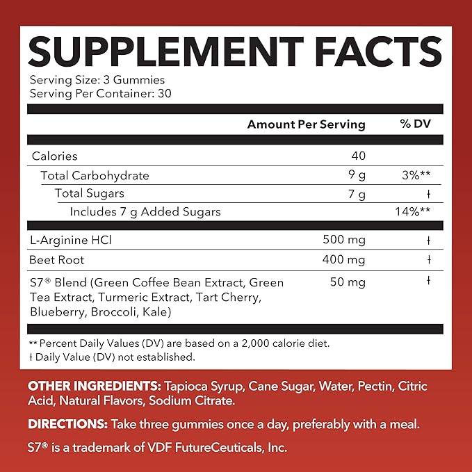 Nitric Oxide Gummies + L-Arginine Gummies Bundle: Green Apple and Cinnamon and Sour Berry Flavored Gummies