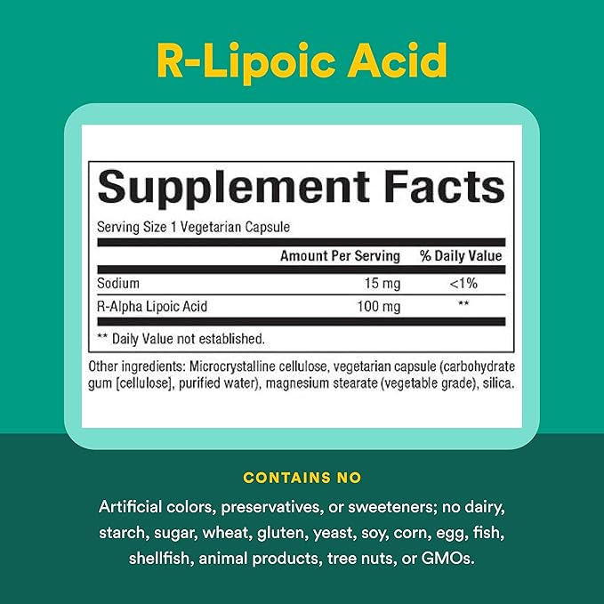 Natural Factors R-Lipoic Acid Antioxidant Support 60 Capsules