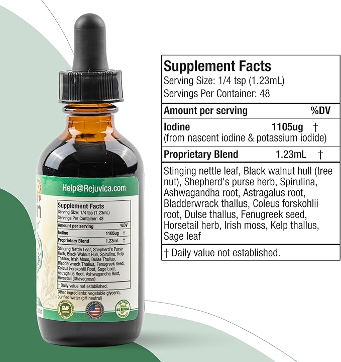 Thyrobin - Advanced Thyroid Support Supplement - Liquid Delivery for Better Absorption - Iodine Stinging Nettle Kelp Astragalus Ashwagandha &amp More!