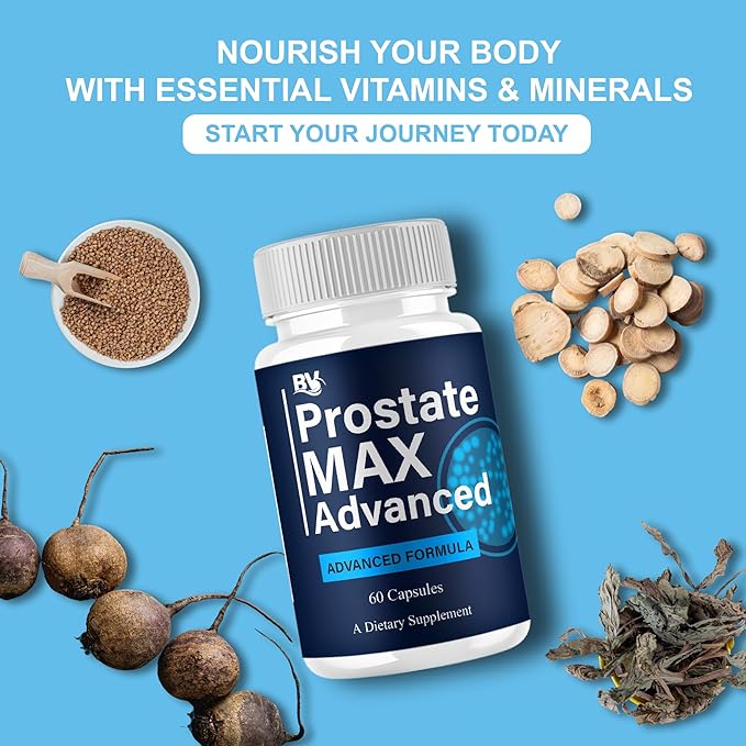 BLUE VIBE Prostate Max Advanced Capsules Prostate Max Maximum Strength Prostate Support and Advanced Overall Health Multivitamin Supplement ProstateMax Daily Support (2 Pack - 120 Capsules)