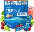 Nello Supercalm Powdered Drink Mix Cortisol Reducer* and Sleep Aid Supplement L Theanine Ksm-66 Ashwagandha Magnesium Glycinate Vitamin D 3 No Sugar Non GMO On The Go 20 Ct Cherry Limeade