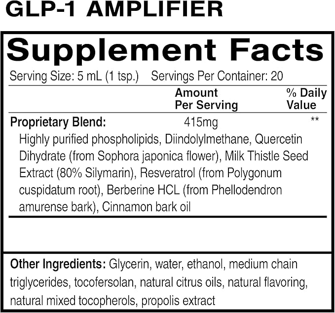 Quicksilver Scientific GLP-1 Amplifier Liquid Supplement 100ml