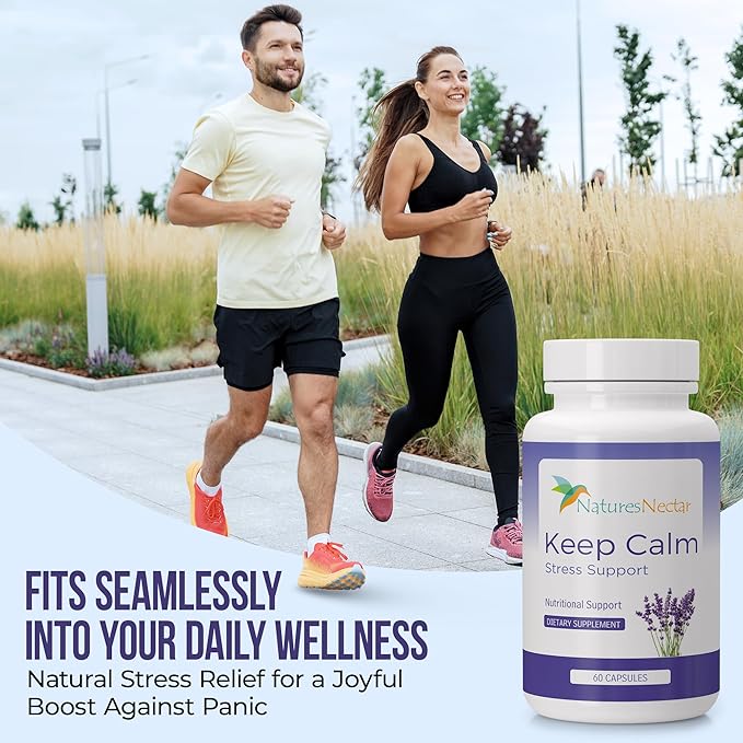 Nature's Nectar Anxiety and Stress Relief Supplements – Keep Calm Capsules with Ashwagandha GABA Magnesium &amp 5-HTP – Nervousness &amp Irritability Mood Supports Relaxation Lemon Balm 60 Filled