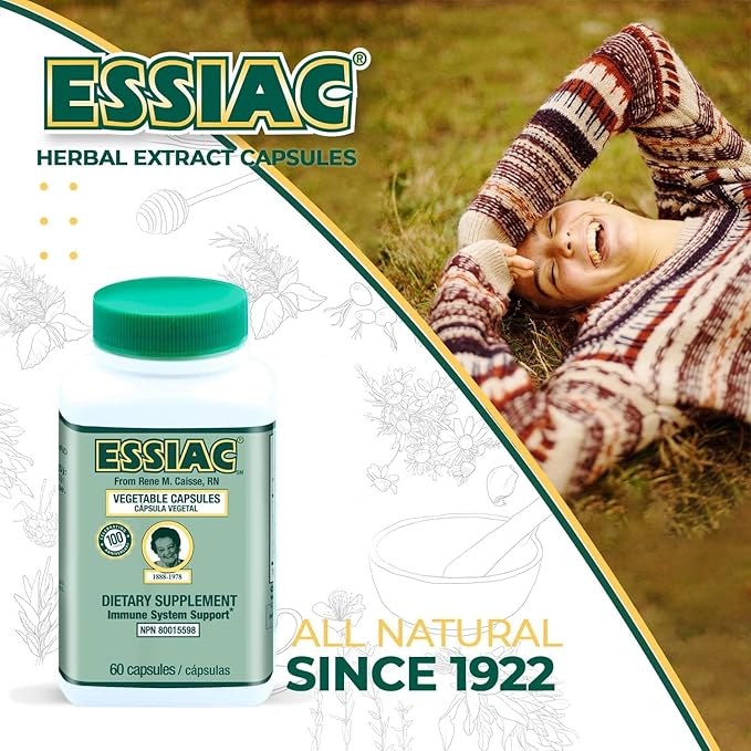 Essiac Tea All-Natural Herbal Extract Capsules – 60 Capsules | Powerful Antioxidant Blend to Help Promote Overall Health &amp Well-Being | Original Formula Since 1922 (Pack of 3)
