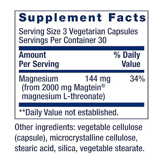 Life Extension Neuro-Mag Magnesium L-Threonate Memory Health Quick Thinking Cognitive Health Support Vegetarian Non-GMO 90 Vegetarian Capsules (144 mg from 2000 mg Magtein Magnesium (Pack of 2)