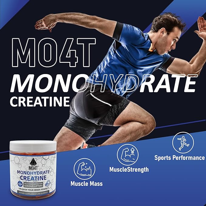 Creatine Monohydrate Gummies 5000 mg for Men &amp Women Sugar Free Creatine Gummies Orange Flavor