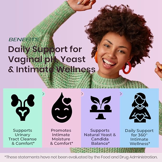 Women’s Vaginal Microflora Probiotic | Supports UTI Yeast &amp pH Balance | Daily Hydration Blend with Cranberry D-Mannose Aloe &amp Hibiscus | Odor Flora &amp Urinary Tract Care | Vegan Non-G