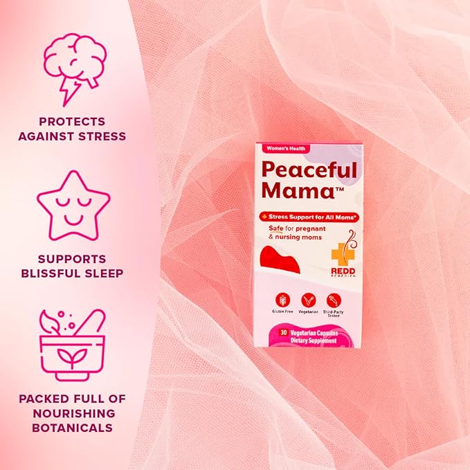 Redd Remedies Peaceful Mama Support a Calm and Healthy Digestive System Lemon Balm and Ginger Root 30 Vegetarian Capsules