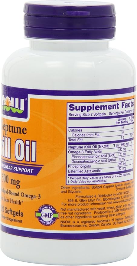 NOW Foods - Neptune Krill Oil 500 mg. - 120 Softgels