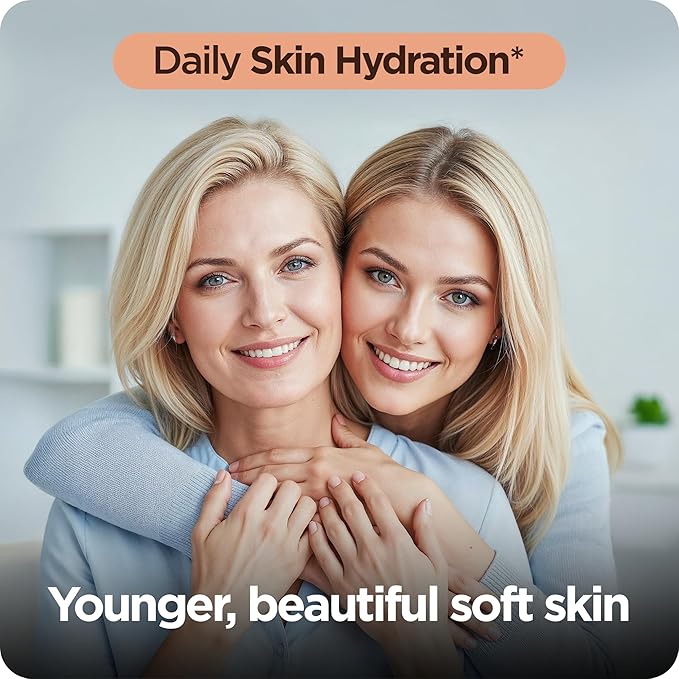 Pure Hyaluronic Acid Supplement 250mg with Vitamin C 50mg 120 Vegan Capsules - Skin Hydration for Natural Glow Hair Nails Bone &amp Joint Health Formula