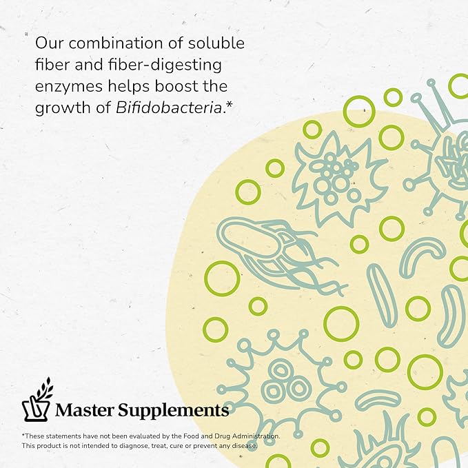 Master Supplements TruFiber - 6.35 oz - Prebiotic Fiber to Help Boost Probiotic Growth - Supports Digestive Health - Vegan Gluten Free - 50 Servings
