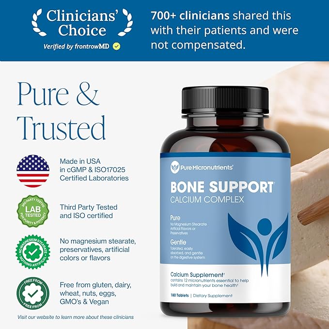 Calcium Supplement for Women &amp Men - Calcium Citrate &amp Hydroxyapatite + Vitamin D3 K2 Magnesium Zinc &amp More for Complete Bone Health 180 Tablets