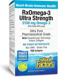 Natural Factors RxOmega-3 Ultra Strength - Brain &amp Heart Health Support - Eye Health Supplement with EPA &amp DHA - Supplement with Omega-3 Fatty Acids - 150 Softgels (75 Servings)